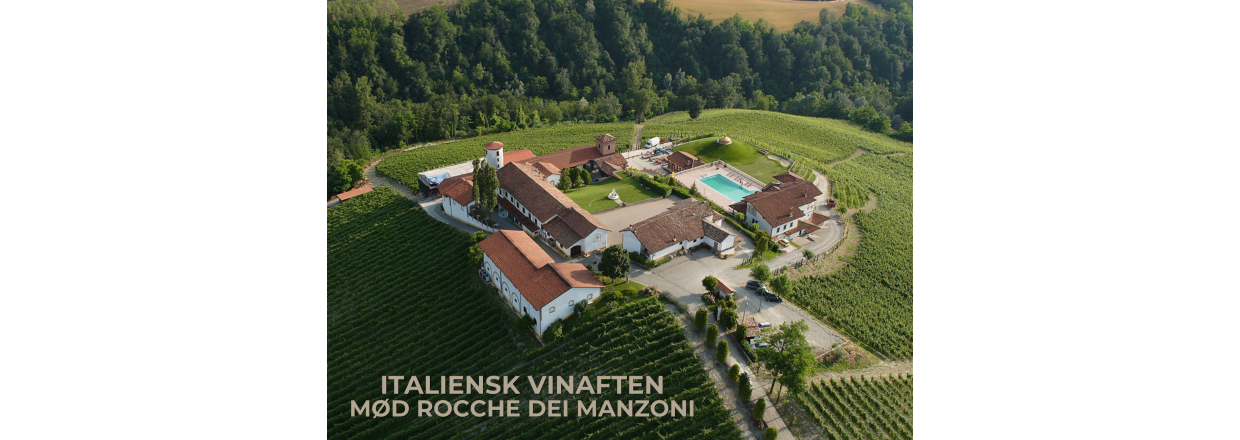 Italiensk vinaften med Rocche dei Manzoni