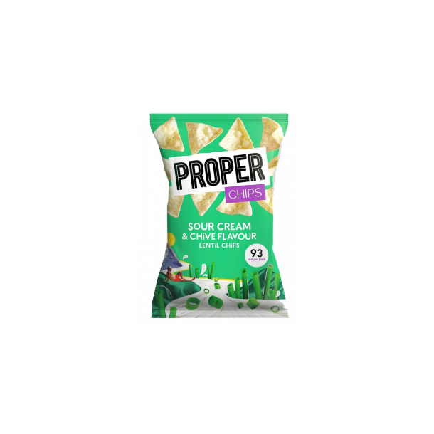 Proper Chips Sour Cream &amp; Chive Lentil Chips 20g