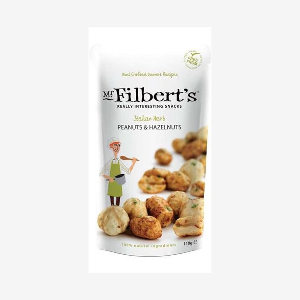 Mr. Filberts Italian Style Herbs Peanuts & Hazelnuts 100g